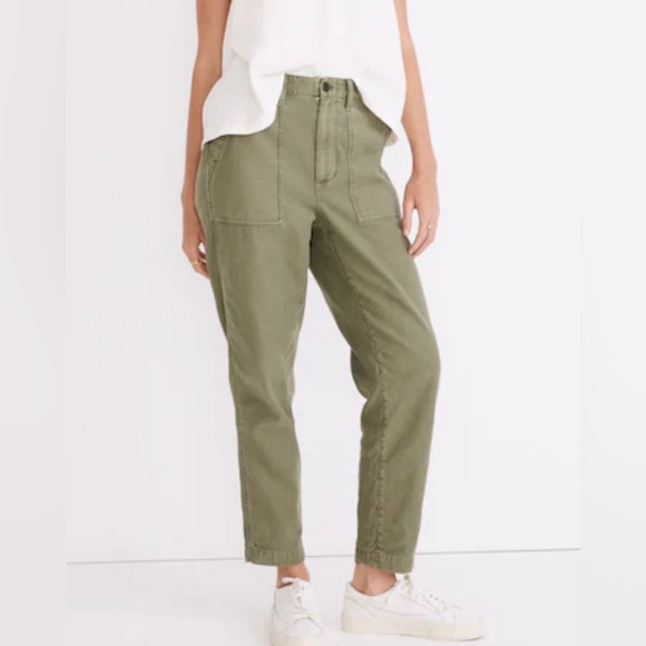 Madewell Griff Tapered Fatigue Cargo Pant Green Women’s size 26 - Picture 1 of 10
